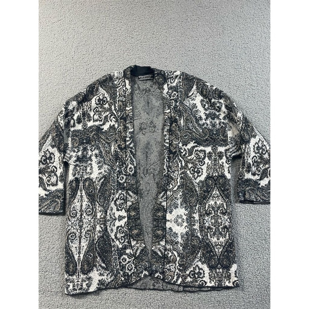 Peruvian Connection Women's Paisley Kimono Coatigan sweater Size M Multicolor